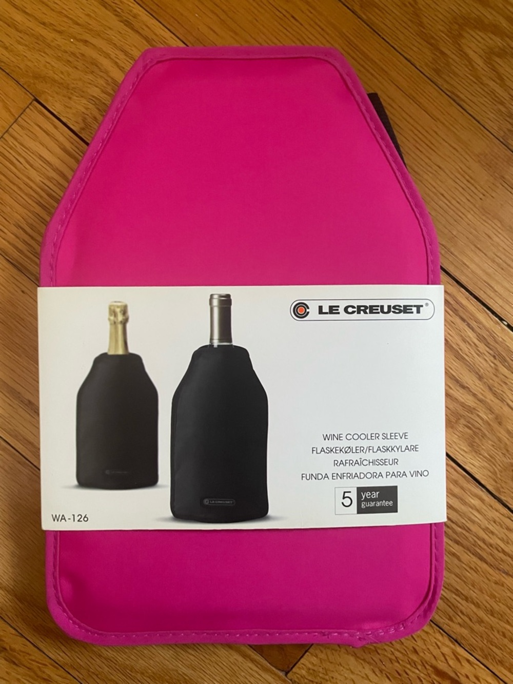 Le Creuset Bottle Cooler Sleeve - Bright Pink